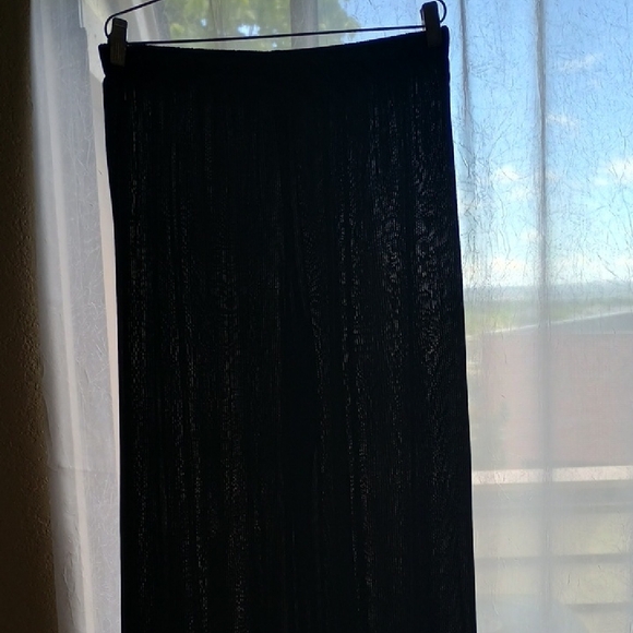 Express Black Pleated Maxi Wide Pants - Picture 1 of 12